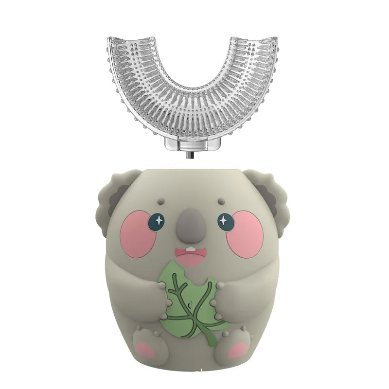 HappyBrush 360° Sonic U-Shaped Toothbrush – Gentle, Rechargeable & Fun Blue Light Timer for Children