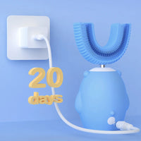 HappyBrush 360° Sonic U-Shaped Toothbrush – Gentle, Rechargeable & Fun Blue Light Timer for Children
