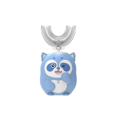 HappyBrush 360° Sonic U-Shaped Toothbrush – Gentle, Rechargeable & Fun Blue Light Timer for Children