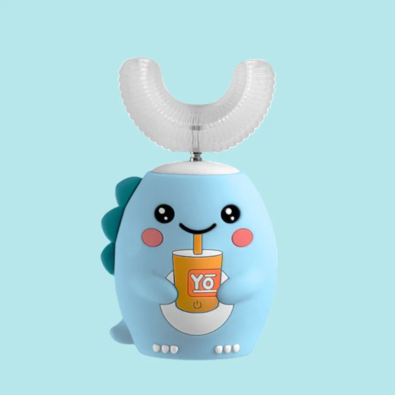 HappyBrush 360° Sonic U-Shaped Toothbrush – Gentle, Rechargeable & Fun Blue Light Timer for Children