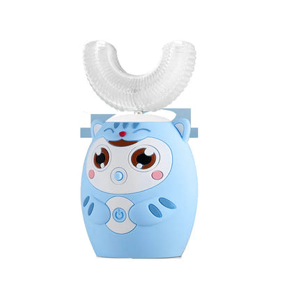 HappyBrush 360° Sonic U-Shaped Toothbrush – Gentle, Rechargeable & Fun Blue Light Timer for Children