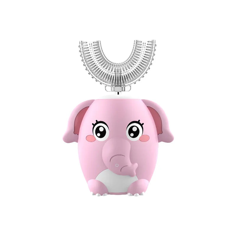 HappyBrush 360° Sonic U-Shaped Toothbrush – Gentle, Rechargeable & Fun Blue Light Timer for Children