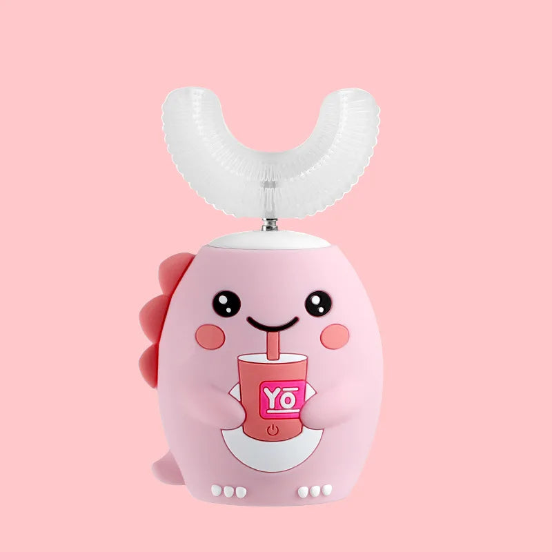 HappyBrush 360° Sonic U-Shaped Toothbrush – Gentle, Rechargeable & Fun Blue Light Timer for Children