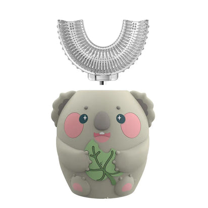 HappyBrush 360° Sonic U-Shaped Toothbrush – Gentle, Rechargeable & Fun Blue Light Timer for Children