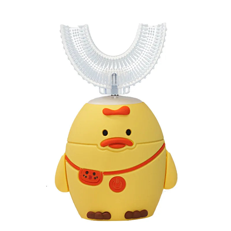 HappyBrush 360° Sonic U-Shaped Toothbrush – Gentle, Rechargeable & Fun Blue Light Timer for Children